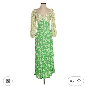Rixo for Target Floral Green Dress
